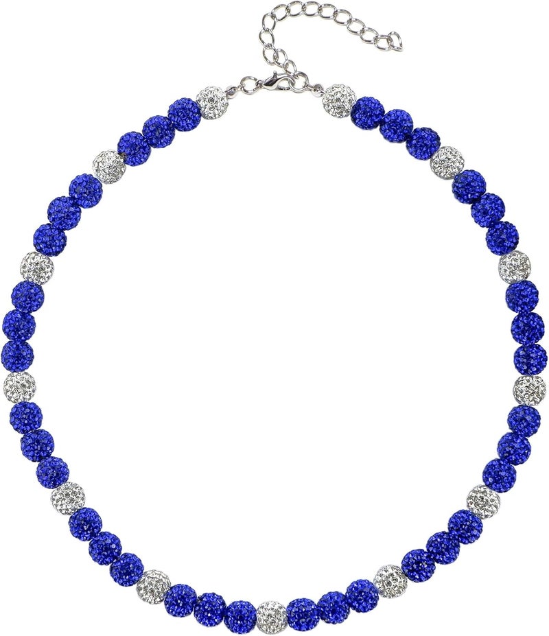 SUPBOMM Baseball Ice Necklace, Bling Beaded Necklaces, Drip Chain, League Team Colors Gifts for Men - Image 1
